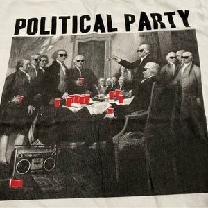 Riot Society “Political Party” white Tee Size Small